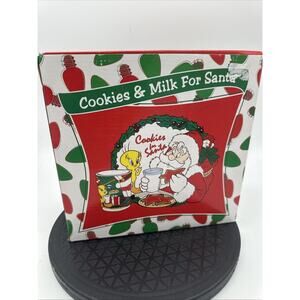 Vintage Warner Bros. Tweety Bird Cookies & Milk For Santa Set WB Studio 1999
